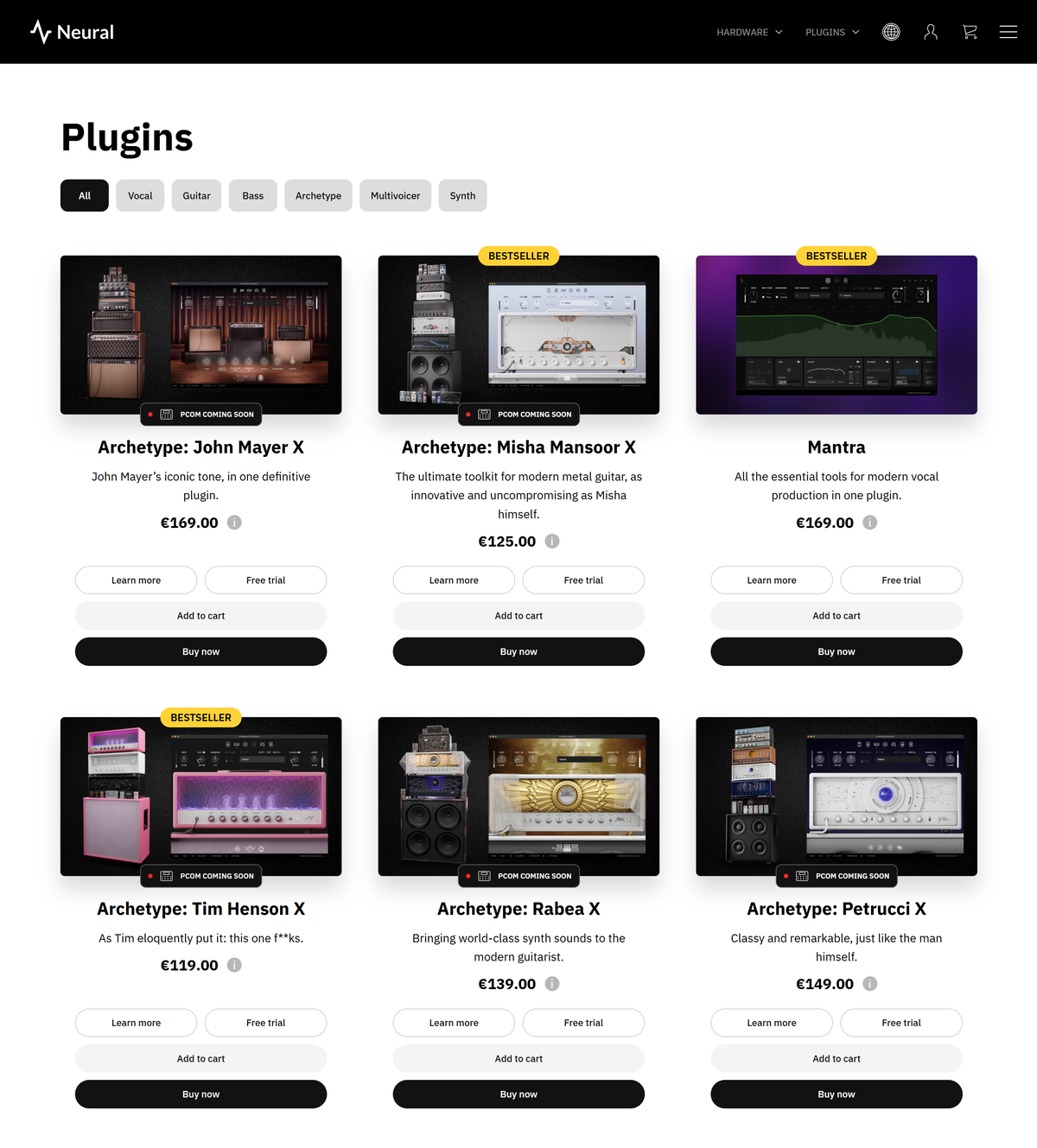 Quad Cortex + Plugin – Neural DSP 日本公式オンラインストア